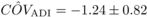 $C\hat {O}V_{\rm ADI}= -1.24 \pm0.82$