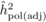 $\hat {h}_{\rm pol(adj)}^2$