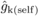 $\hat {g}_{\rm k(self)} $